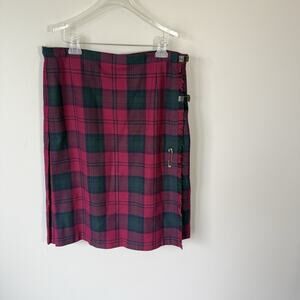 James Pringle Weavers Of Inverness Pleated Midi Skirt Plaid UK 20 US 16 READ